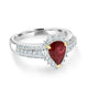 0.95Ct Ruby Ring With 0.44Tct Diamonds Set In 14K Two Tone Gold