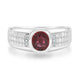 1.25Ct Ruby Ring With 0.03Tct Diamonds Set In 18K White Gold