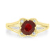 1.60ct Ruby Ring With 0.04tct Diamonds Set In 14K Yellow Gold