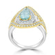 1.69ct Paraiba Rings with 0.66tct diamonds set in 18KT two tone gold