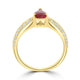1.12Ct Ruby Ring With 0.37Tct Diamonds Set In 14K Yellow Gold