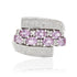 1.12tct Pink Sapphire Ring With 0.27tct Diamonds Set In 14kt White Gold