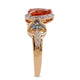 1.65ct Mandarin Garnet Rings with 0.10tct diamonds set in 14K white gold