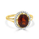 2.21 Citrine Rings with 0.2tct Diamond set in 14K Yellow Gold