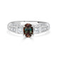 0.72ct Alexandrite Rings With 0.44tct Diamonds Set In Platinum 900 Platinum