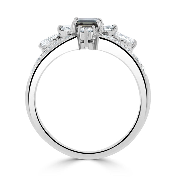 0.50ct Alexandrite Rings With Diamonds Set In Platinum 900 Platinum