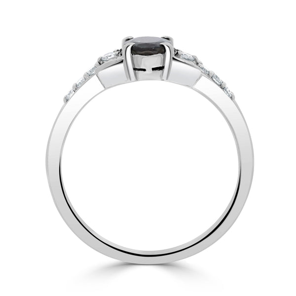 0.60ct Alexandrite Rings With 0.25tct Diamonds Set In Platinum 900 Platinum