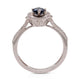 0.43Ct Sapphire Ring With 0.29Tct Diamonds In 18K White Gold