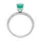 1.25ct Emerald ring with 0.40tct diamonds set in 14K white gold