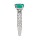 1.25ct Emerald ring with 0.40tct diamonds set in 14K white gold