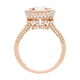 2.56ct Morganite Ring With 0.96tct Diamonds Set In 14kt Rose Gold