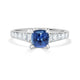 1.17ct Sapphire Ring with 0.67tct Diamonds set in 14K White Gold