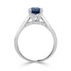 1.17ct Sapphire Ring with 0.67tct Diamonds set in 14K White Gold