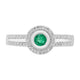 0.24ct Emerald Ring With 0.22tct Diamonds Set In 14kt White Gold