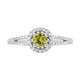 0.38ct Sphene Ring With 0.29tct Diamonds Set In 14k White Gold