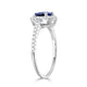 1.07ct Sapphire Ring with 0.25tct Diamonds set in 14K White Gold