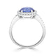 1.54Ct Sapphire Ring With 0.31Tct Diamonds Set In 14K White Gold