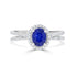 1.22ct Sapphire Ring with 0.34tct Diamonds set in 14K White Gold