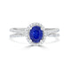 1.22ct Sapphire Ring with 0.34tct Diamonds set in 14K White Gold