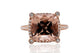 6.39ct Morganite ring with 0.60tct diamonds set in 14K rose gold