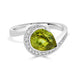 3.31ct Sphene ring with 0.15tct diamonds set in 14K white gold