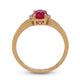 18K yellow gold 1.11ct Ruby Rings with 0.14tct Diamond accents