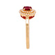 0.55Ct Ruby Ring With 0.20Tct Diamonds In 14K Yellow Gold