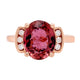 3.29Ct Tourmaline With 0.11Tct Diamonds In 14K Rose Gold Ring