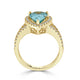2.62ct Aquamarine ring with 0.44tct diamonds set in 14K yellow gold