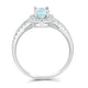 0.75ct Paraiba Rings with 0.38tct diamonds set in 18K white gold