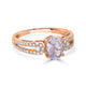 1.51ct Sapphire Rings with 0.32tct diamonds set in 14KT rose gold