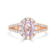 0.99ct Sapphire Rings with 0.56tct diamonds set in 14KT rose gold