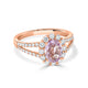 0.99ct Sapphire Rings with 0.56tct diamonds set in 14KT rose gold