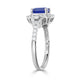 1.28ct Sapphire Ring with 0.54tct Diamonds set in 14K White Gold