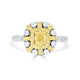 0.54tct Yellow Diamond Ring with 0.87tct Diamonds set in 14K Two Tone gold