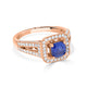1.01Ct Sapphire Ring With 0.67Tct Diamonds Set In 14K Rose Gold