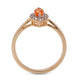 0.69ct Mandarin Garnet Rings with 0.22tct diamonds set in 14K white gold