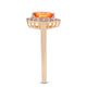 0.69ct Mandarin Garnet Rings with 0.22tct diamonds set in 14K white gold
