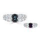 1.12ct Natural Alexandrite Rings with 1.02tct diamonds set in Platinum