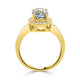2.91ct Sapphire Rings with 0.30tct diamonds set in 14KT yellow gold