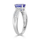 1.86ct Tanzanite Ring With 0.22tct Diamonds Set In 14K White Gold