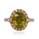 3.38ct Sphene ring with 0.66ct diamonds et in 14K yellow gold