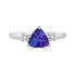 1.08Ct Tanzanite Ring With 0.08Tct Diamonds Set In 14Kt White Gold