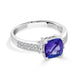 1.68Ct Tanzanite Ring With 0.19Tct Diamonds Set In 14Kt White Gold