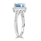 3.52ct Blue Zircon Ring with 0.37tct Diamonds set in 950 Platinum