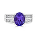 2.46Ct Tanzanite Ring With 0.69Tct Diamonds Set In 14Kt White Gold