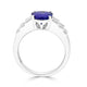 2.46Ct Tanzanite Ring With 0.69Tct Diamonds Set In 14Kt White Gold