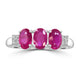 1.45ct Ruby Rings with 0.08tct Diamond set in 14K White Gold