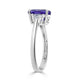 1.93ct Tanzanite Ring With 0.31tct Diamonds Set In 14Kt White Gold