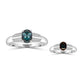 1ct Alexandrite Rings with 0.21tct Diamond set in 18K White Gold